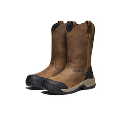 Men's Evanston Pull-On Waterproof Boot (Soft Toe) | Bison/Black