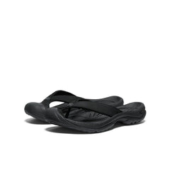 Women's Waimea Leather Flip-Flop | Black/Black