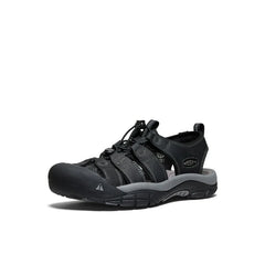 Men's Newport Leather Sandal | Black/Steel Grey