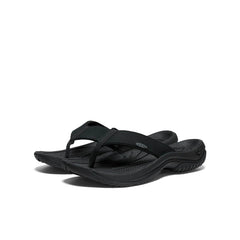 Men's Kona Leather Flip-Flop  |  Black/Steel Grey