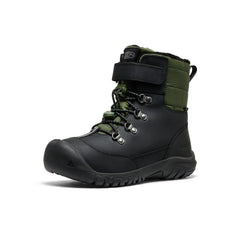 Big Kids' Kanibou Waterproof Winter Boot  |  Black/Bronze Green