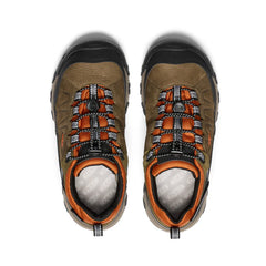 Big Kids' Targhee IV Waterproof Hiking Shoe  |  Dark Olive/Gold Flame