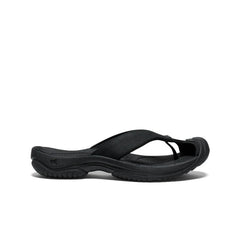 Men's Waimea Leather Flip-Flop  |  Black/Black