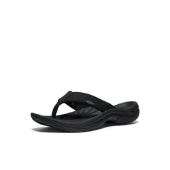 Men's Kona Leather Flip-Flop  |  Black/Steel Grey