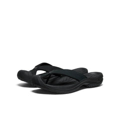 Men's Waimea Leather Flip-Flop  |  Black/Black
