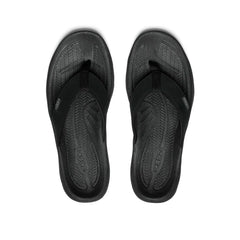 Men's Kona Leather Flip-Flop  |  Black/Steel Grey