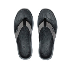 Men's Kona Leather Flip-Flop  |  Steel Grey/Black