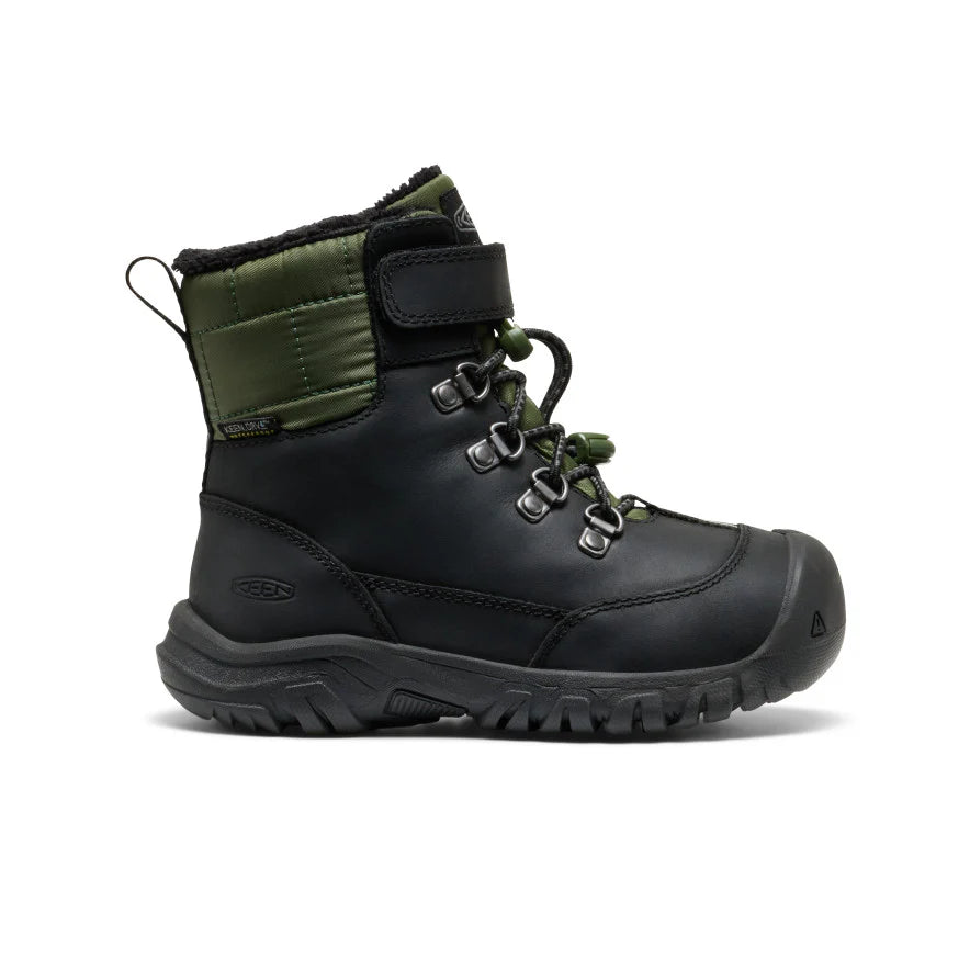 Little Kids' Kanibou Waterproof Winter Boot  |  Black/Bronze Green