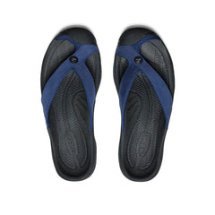 Men's Waimea Leather Flip-Flop  |  Naval Academy/Black