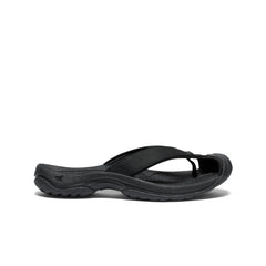 Women's Waimea Leather Flip-Flop  |  Black/Black