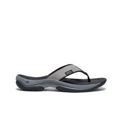 Men's Kona Leather Flip-Flop  |  Steel Grey/Black
